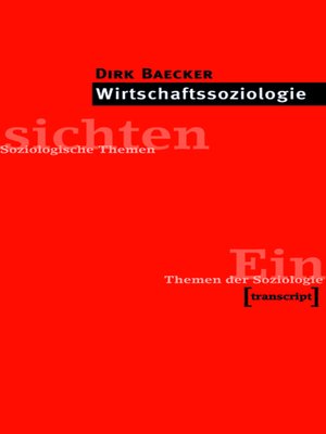 cover image of Wirtschaftssoziologie